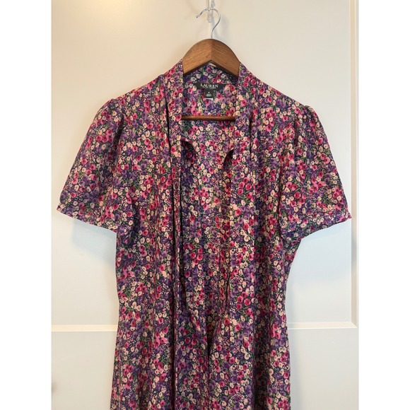 Lauren Ralph Lauren Curve Zachari Midi Shirt Dress Size 8 - Picture 4 of 11